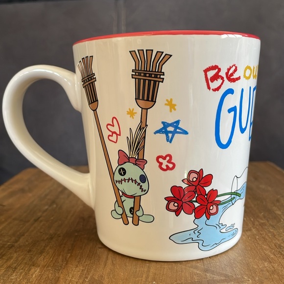 NEW Disney Beauty And The Beast Starring Stitch & Scrump Be Our Guest Mug - Picture 3 of 5